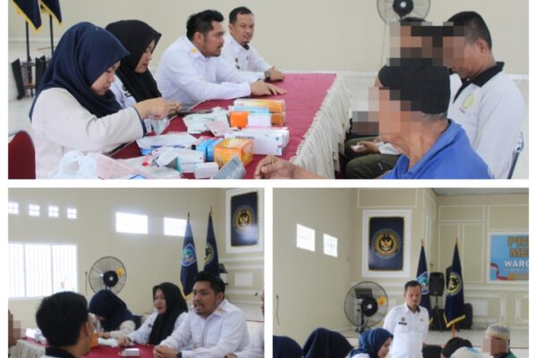 Peduli Kesehatan Warga Binaan, Lapas Muara Enim Bersama RS PTBA Gelar Pemeriksaan dan Pengobatan