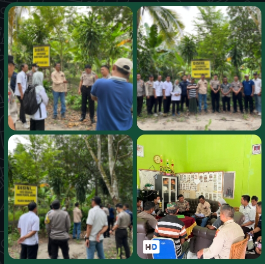 Sat Binmas Polres Muara Enim Survei Lokasi Bantuan Mesin Pengering Jagung di Desa Karang Endah